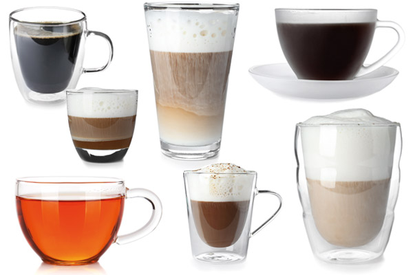 Alle Kaffeespezialitätenund Schokogetränk